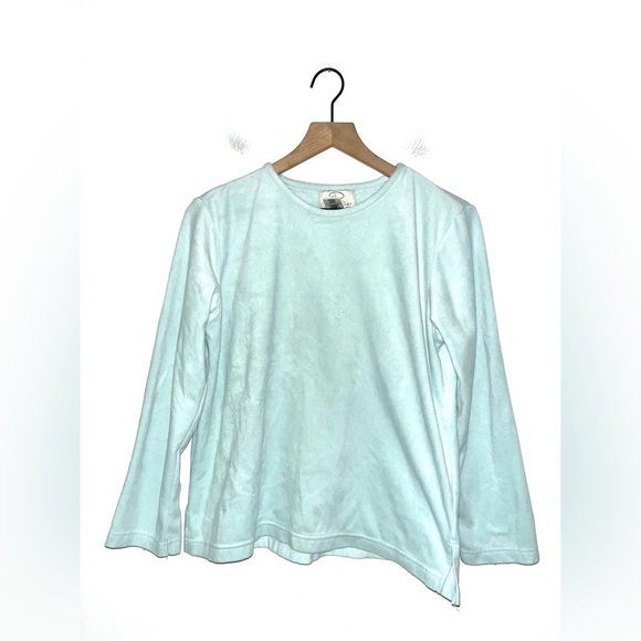 Oscar de la Renta Sweater Size Small Baby Blue Soft Pullover - Picture 1 of 5